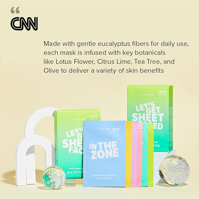 I DEW CARE Collagen Sheet Mask Variety Pack - 14 Days Facial Masks Skincare Korean | Hydrating Collagen Face Mask, Moisturizing Beauty Skin Care, Sheet Masks for Women, Stocking Stuffers,14EA