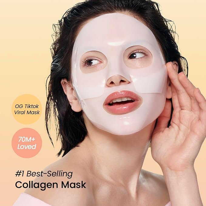 BIODANCE Collagen Duo: Bio Collagen Real Deep Mask & Collagen Peptide Serum Bundle for Glass Skin, Plumping Hydration, Firming, Korean Skincare Set, Christmas gift Pink Duo Stocking Stuffers