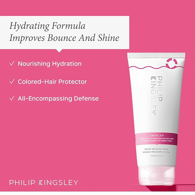 PHILIP KINGSLEY |Swimcap - Chlorine Hair Protection Water Resistant Mask |Swim Hair Mask, Protects Hair from Chlorine, Salt Water and UV Damage | Hair Color Protection Products | 6.76oz