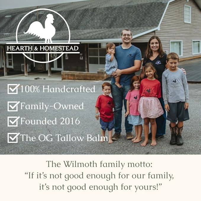 Hearth and Homestead: Handmade Wild Bloom Bio-Active Tallow Face Balm/Cream with Blue Tansy - Hydrate, Nourish, and Protect Skin - .7 oz