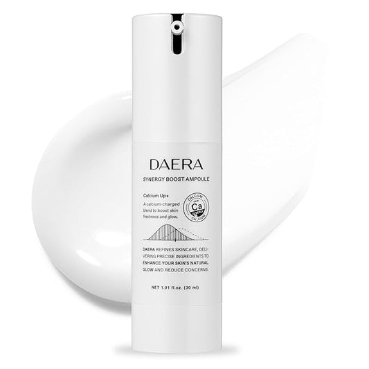 DAERA Synergy Boost Ampoule - Brightening Face Serum & Dark Spot Correcting Ampoule with Calcium Up+ Complex, Anti-Aging Serum Fades Wrinkles, Korean Skincare for Glowing Skin, 30ml