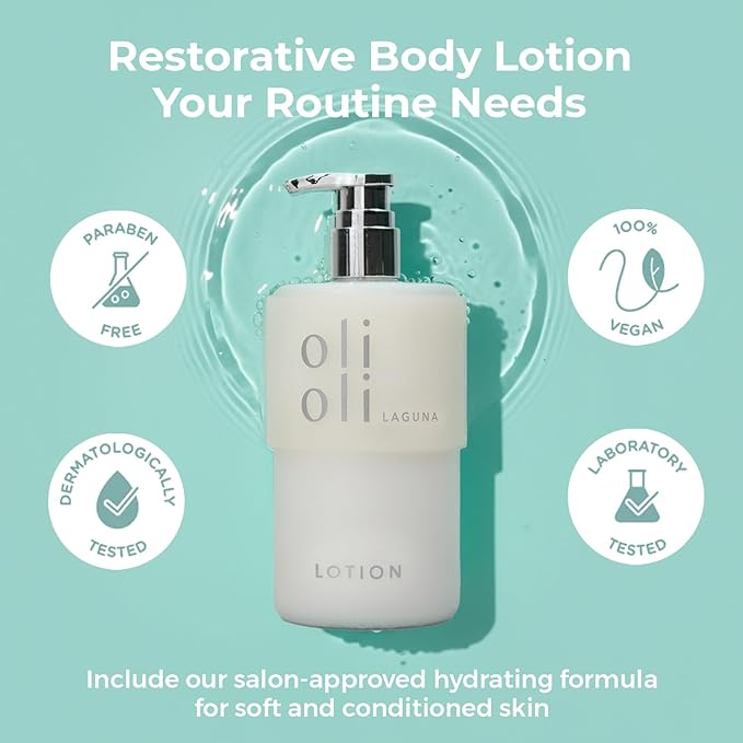 OLIOLI Replenishing Body Lotion 15.2oz | Moisturizing Body Lotion with Aloe Vera, Coconut Oil, Shea Butter & Vitamin E | Hydrating for Sun, Sea & Pool Recovery