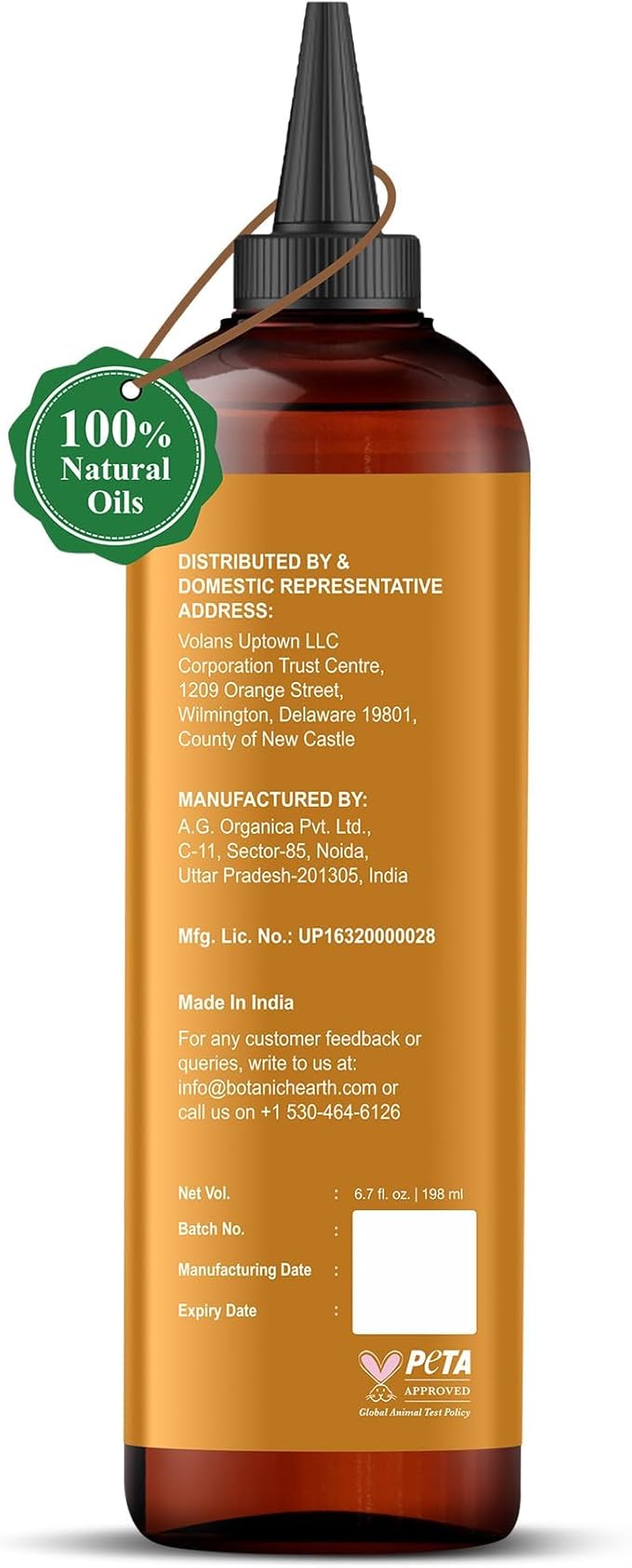 Botanic Hearth Caffeine & Batana Oil for Hair Growth (6.7 fl oz)|Nourishing and Strengthening Hair Treatment for Thicker, Healthier|Looking Hair | Paraben Free | Suitable for All Hair Types