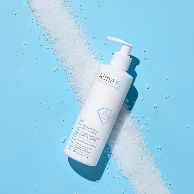 Alma K Moisturizing Body Lotion - Infused with Dead Sea Minerals - Vitamin E - Hydrating Body Lotion for Women - Body Lotion for Dry Skin - 8.4 oz