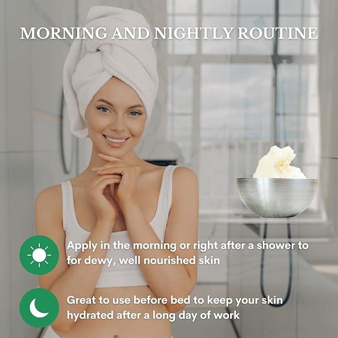 White Naturals Shea Butter 8 oz Pure, Raw, Unrefined, African, Grade A, Ivory, Perfect Skin Moisturizer, DIY Lip Balms, Stretch Marks, Recover Sun Damage, Whipped Body Butter