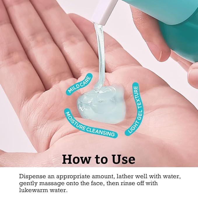 LEADERS Cosmetics Calming Biotics Gel Cleanser - 200ml, 6.76 fl oz Gentle, Hydrating Face Wash for Sensitive Skin, Sulfate-Free, Balances Skin Microbiome