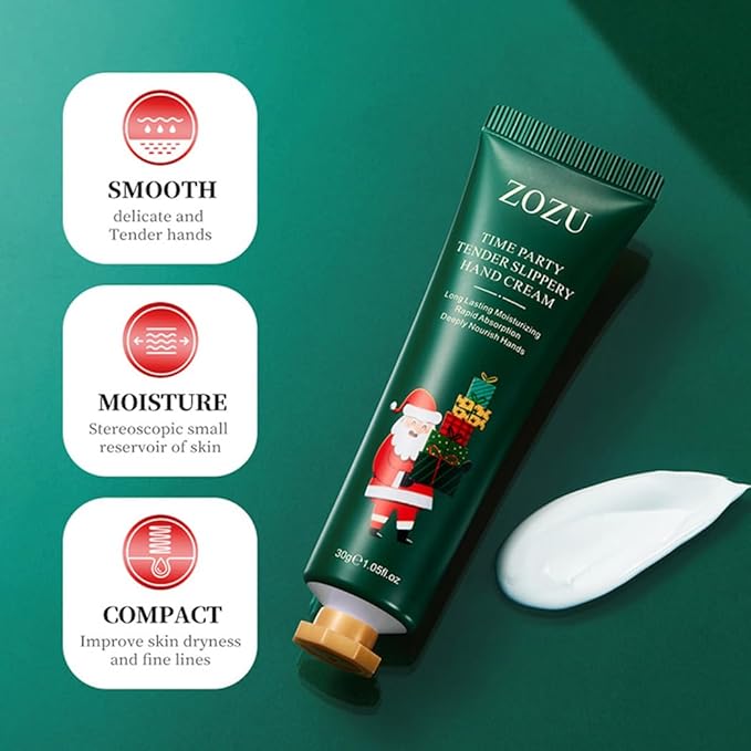 Christmas Hand Cream Set for Foot Dry Cracked Hands 5-Pack Moisturizing Hand Care Collection Gift, Holiday Themed Lotion, Fragrant Cream