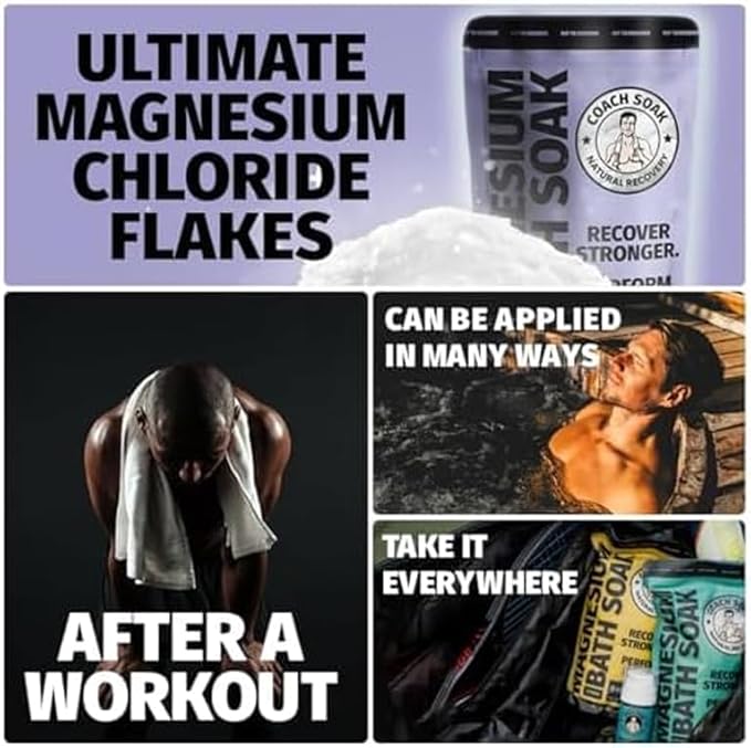 3 Pack Bundle: Coach Soak Recovery Bath Soak, Epsom Salt Bulk - Bath Salts Bulk, 3 Pack Bundle - Total of 9 Pounds (Lavender)