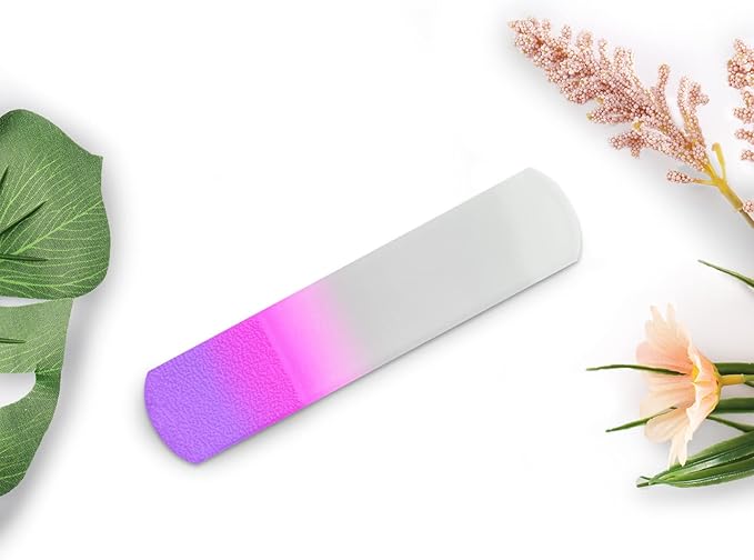 SIUSIO 2Pcs Crystal Glass Foot File Pedicure Rasp Calluses Corn Coarse Hard Skin Remover Professional Pedicure Tools Gradient Rainbow Color Smooth Foots Care Tool for Soft Feet Premium Foot Scrubber