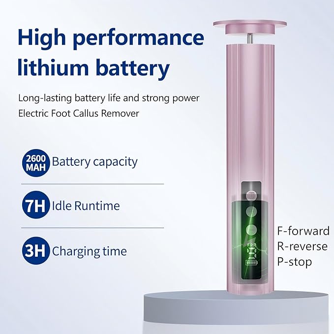 Electric Feet Callus Remover, Foot Callus Remover, 9-Speed Adjustable Foot Grinding Tool, 2600mAh Battery, Includes 100 Sandpaper Sheets and Grinding Heads,Pedicure Tools for Dead Skin