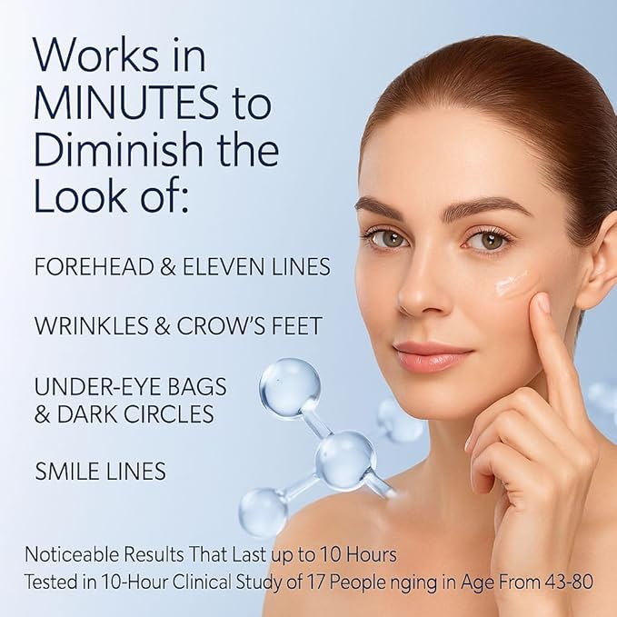 Instant Firming Eye Serum, Anti-Aging Formula for Under Bags and Wrinkles | Under Eye Cream, Wrinkle Filler, Visibly Improves for Bags Dark Circles Treatment for Puffines, 10ml(0.35 oz)