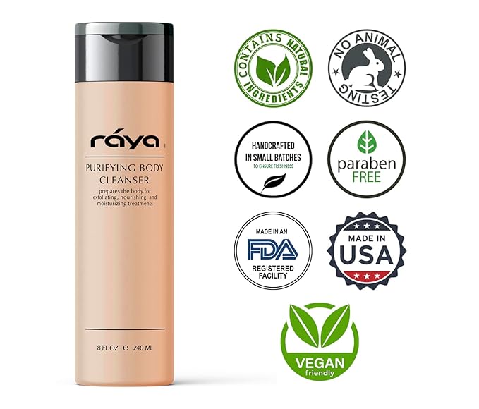 Raya Purifying Body Cleanser 8 oz (S-101) | Gentle Body Wash | Softens and Nourishes | Can Be Used as a Conditioning Hair and Scalp Shampoo | Great for All Skin