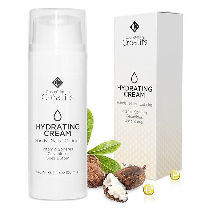 Moisturizing Hand Cream for Dry, Cracked Hands, Nails and Cuticles - 3.4 fl. oz. - Anti-Aging Skin Moisturizer with Vitamin E, Shea Butter, and Ceramides