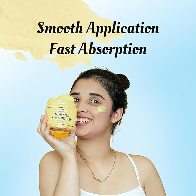 AKWAABA Whipped Shea Butter (Honey Peach) - Nourishes, Moisturizes & Soothes | Pure Shea Butter | No Dyes & Parabens | 12 oz / 340 g