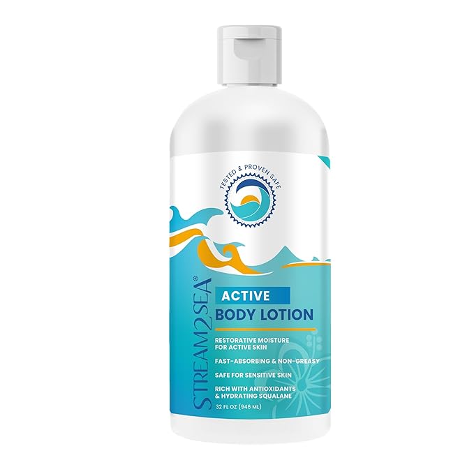 STREAM 2 SEA Nourishing Body Lotion For Dry Skin, 32 Fl oz Vitamin E Squalene Reef Safe and Paraben Free After Sun Moisturizing Body Lotion, Nourish and Protect Skin from Sun Exposure and Dry Weather