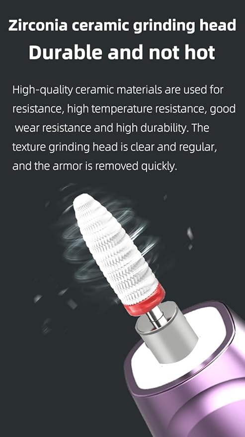 Electric Nail Drill, Electric Nail File Cordless, Electric Nail File Set, 4 Speeds Adjustable Hand Foot Care Manicure Pedicure Drill Tool,Gel Nail File Drill kit for Acrylic Gel Dip Powder Nails