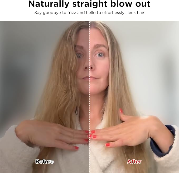 IG INGLAM Air Straight, Style from Wet Hair, 200M Ionic Hair Dryer Straightener for Medium Long Length(14”-30”), Straightener and Dryer 2 in 1, Fast Drying and Straightening in One Step, Dark Blue