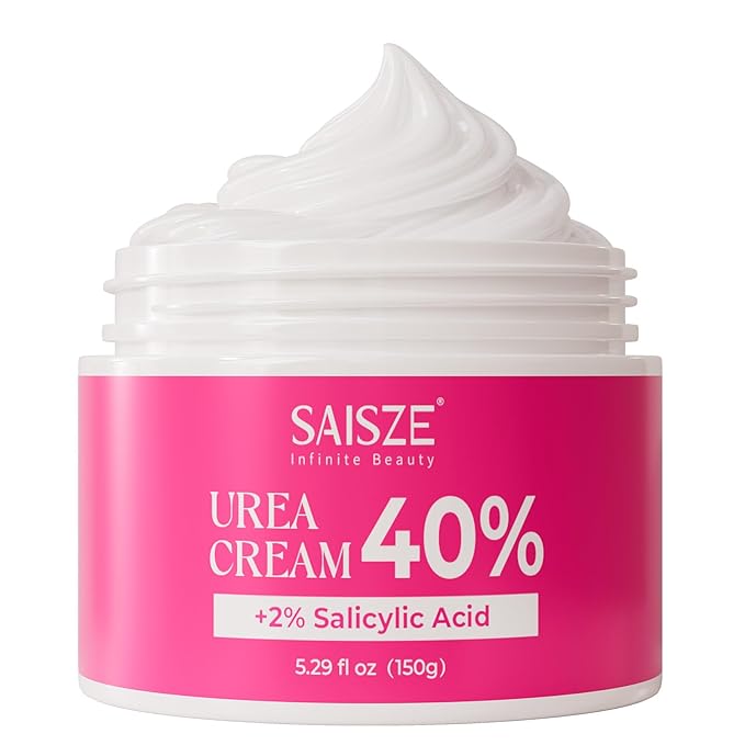 Urea Cream 40 Percent for Feet Maximum Strength, Foot Cream for Dry Cracked Heels and Feet, Moisturizer with 40% Urea and 2% Salicylic Acid, 5.29 oz