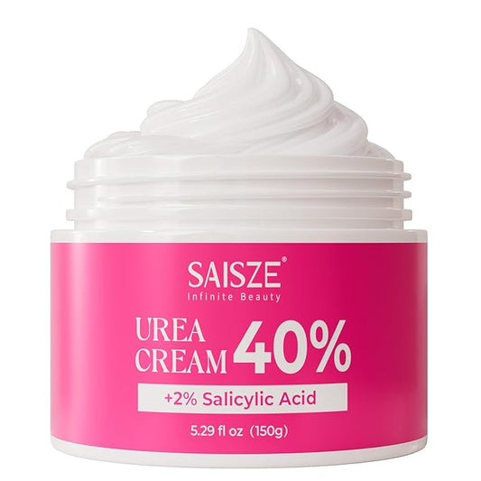 Urea Cream 40 Percent for Feet Maximum Strength, Foot Cream for Dry Cracked Heels and Feet, Moisturizer with 40% Urea and 2% Salicylic Acid, 5.29 oz