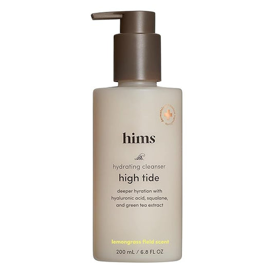 hims High Tide Hydrating Daily Cleanser for Men - Gentle Face Cleanser with Hyaluronic Acid, Squalane and Green Tea Extract - Lemongrass Field Scent