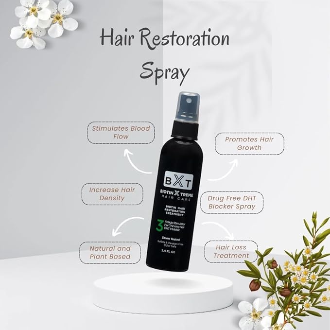 Biotin Xtreme Biotin Hair Restoration Spray and Hair Growth Serum