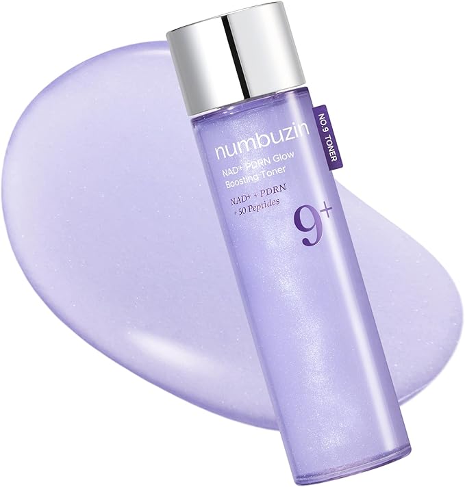 numbuzin No.9 NAD+ PDRN Glow Boosting Toner, Hydrating & Firming Toner for Wrinkles, Fine Lines & Dull Skin, Peptides & Salmon PDRN for Radiance, Korean Skincare 5.07 fl oz
