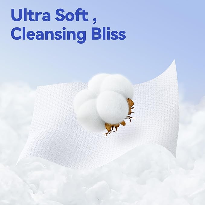 Winner Face Towels, 100% USDA Biobased Facial Towelettes XL, Disposable Face Towel for Sensitive Skin, Ultra Soft Makeup Remover Dry Wipes, Odor-Free, 220 Count, 4 Pack