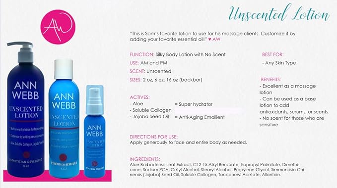 Unscented Lotion for Dry Skin- Fragrance Free, Hypoallergenic, Organic, All-Natural, Non-Greasy Cream for Sensitive, Dry Skin - Face & Body Lotion - Formerly Skin Lotion 2oz