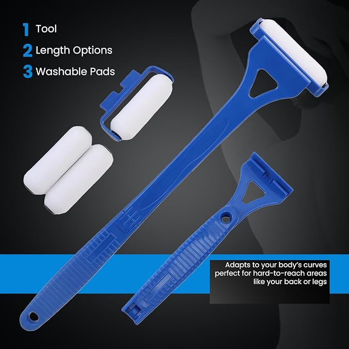 Long Handle Lotion Applicator – Flexible Cream Spreader for Back & Body – Apply Sunscreen, Tanning Lotion, or Moisturizer – Washable Pad – Ideal for Seniors, Travel & Gifting