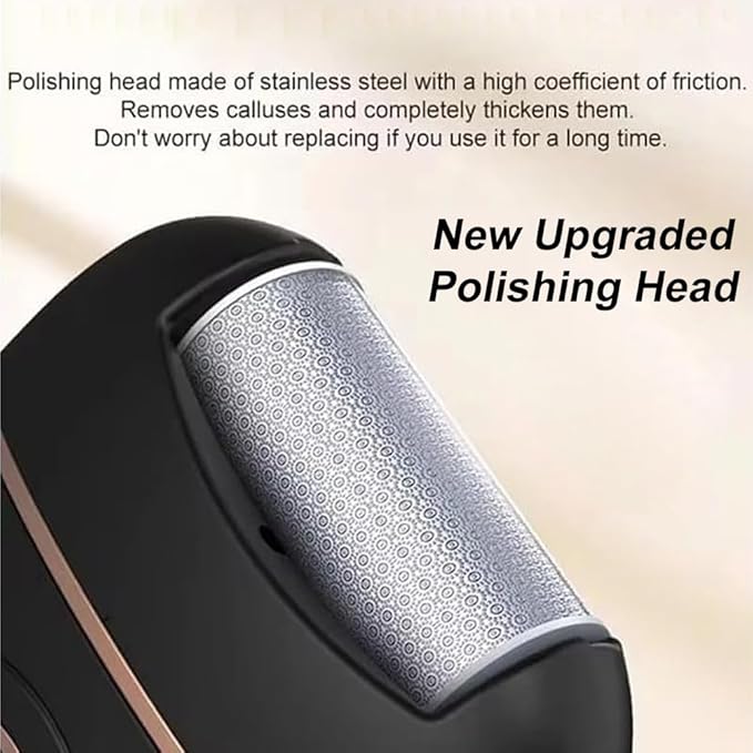 2025 New Electric Callus Remover for Feet, Portable Rechargeable Foot Repair and Grinding Device with Digital Display, Heel Polisher File for Men Women Dry Callus Dead Skin (Yellow)