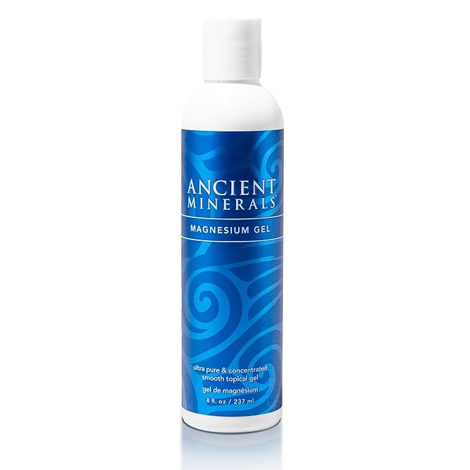Ancient Minerals Magnesium Gel - 8oz Bottle - Pure Genuine Zechstein Magnesium Chloride - Best for Massage, Topical Skin Application