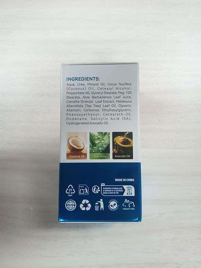 Urea Cream, Intensive Foot Repair Stick 60% Urea with 2% Salicylic Acid Heel Balm Stick, Maximum Strength Callus Remover Foot Care Cream for Cracked Heels, Dry Feet & Rough Skin