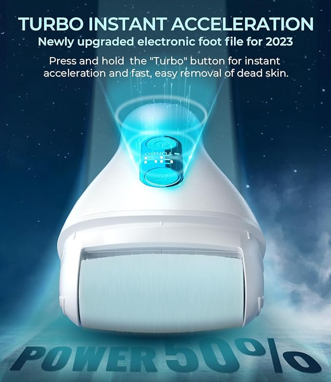 Electric Callus Remover for feet,Rechargeable Foot File Electronic Pedicure Tools Kit for Calloused Removal, Waterproof Electric Foot Scrubber Duty Feet Care for Heels Dead Skin,Blue