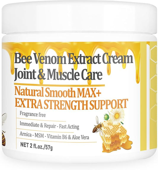 New Zealand Bee Venom Cream, High Strength Recovery Muscle Joint Cream, Natural Organic, Soothe Back, Neck, Hands, Feet, Shoulder, Leg, Knee, Ankle Pain