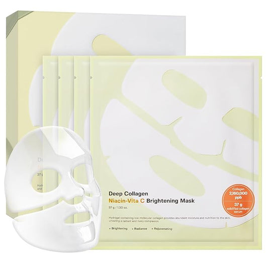 SUNGBOON EDITOR Deep Collagen Niacin-Vita C Overnight Mask | Brightening & Wrinkle Care Mask | 2,160,000PPB Collagen + Niacinamide + Vita C | Stocking Stuffers for Women | Korean Skincare, 4ea