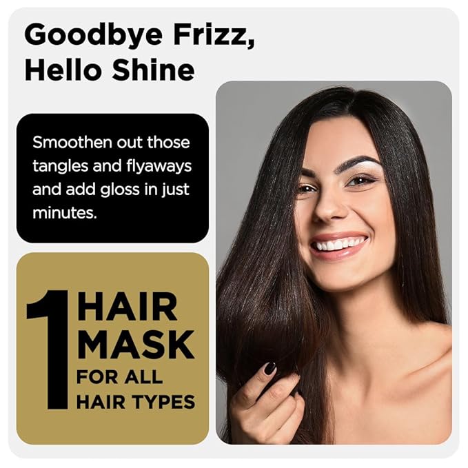 HerStyler Argan Oil Hair Mask 9.46 FL OZ and Argan Oil Hair Spray 6.76 FL OZ, Deep Conditioning Hair Mask and Anti Frizz Hair Spray Set