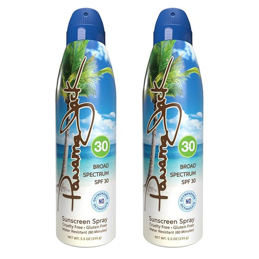 Continuous Spray Sunscreen - SPF 30, Broad Spectrum UVA/UVB Protection, PABA, Paraben, Gluten & Cruelty Free, Water Resistant (80 Minutes), 5.5 OZ