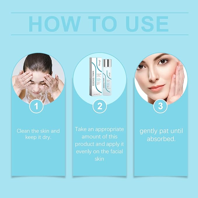 Toner for Face, Hydrating Toner for Skin Boosting, Soothing and Deep Hydration, Fit for All Skin Types, 4 Fl. Oz, Glass Bottle