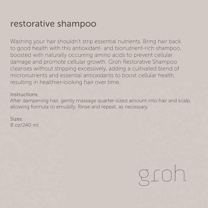 Groh Restorative Shampoo, 8oz.