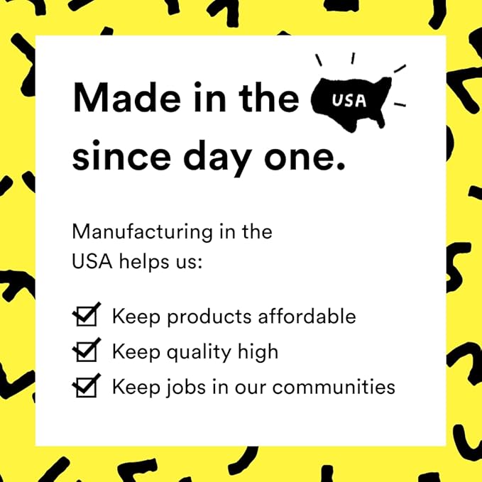 Boie USA Body Scrubber with Handle - Hygienic, Exfoliating Loofah Alternative - Feels Like Silicone Scrubber Gentle on Sensitive Skin, Hypoallergenic, BPA & Latex-Free, Made in The USA (Yellow)