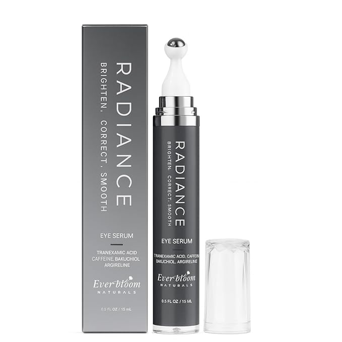 Tranexamic Acid Eye Serum Roller with Bakuchiol, Argireline Peptide, Caffeine for Dark-Circles, Hyperpigmentation,Puffiness, Skin Glow, Fine Line Care, Korean Skin Care 0.5 fl. Oz