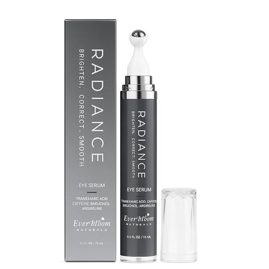 Tranexamic Acid Eye Serum Roller with Bakuchiol, Argireline Peptide, Caffeine for Dark-Circles, Hyperpigmentation,Puffiness, Skin Glow, Fine Line Care, Korean Skin Care 0.5 fl. Oz