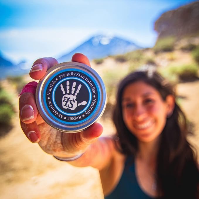 Organic Friendly Skin Balm - Organic Rock Climbing and CrossFit Hand Care for Athletes - Skin Friendly Moisturizing and Repair for Hands, Feet, Elbows and Lips