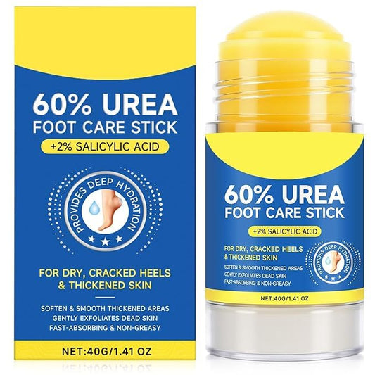 Foot Care Stick with 60% Urea 2% Salicylic Acid Aloe Vera coconut tea tree oil, Foot Callus Dead Hard Skin Remover Moisturizer for Rough Dry Cracked Feet, Knees, Elbows, Hands Repair Stick