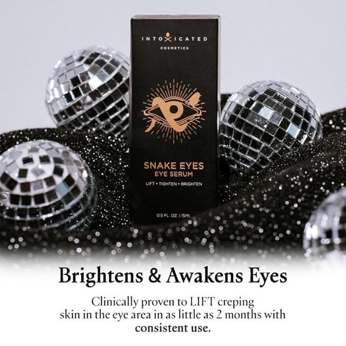 Intoxicated Cosmetics Snake Eyes Eye Serum 15 ml - Bakuchiol Under Eye Solution for Women and Men - Lift | Tighten | Brighten