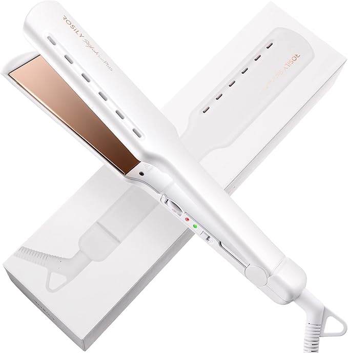 ROSILY Nano Titanium Flat Iron | 1.75 Inch Wide Hair Straightener, Dual Voltage 100-240V, Adjustable Temperature Suitable for All Hair Type, Instant Heat Up