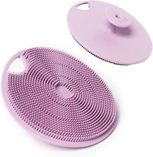 Boie USA Body Scrubber with Handle - Hygienic, Exfoliating Loofah Alternative - Feels Like Silicone Scrubber Gentle on Sensitive Skin, Hypoallergenic, BPA & Latex-Free, Made in The USA