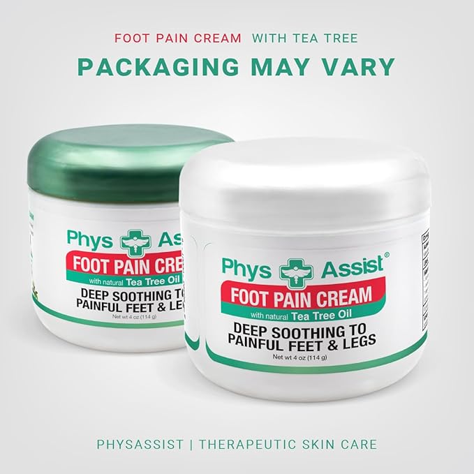 PhysAssist Soothing Foot Cream to Feet and Legs. 4 oz Jar
