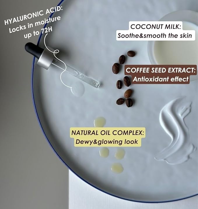 Coffee & Coconut Milk Hydrating Body Cream with Vitamin E – Rich Moisturizer, Fast Absorbing, Non-Greasy Velvet Glow Lotion - Nourishing Vegan & Cruelty-Free Skin Care, 6.7 fl oz