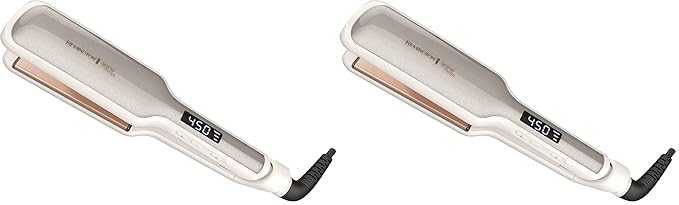 Remington Shine Therapy 2 inch Hair Straightener, Flat Iron Infused with Argan Oil & Keratin, Professional Ceramic Flat Iron for Less Frizz, Shiny & Smooth Hot Styling Tools (Pack of 2)